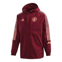 adidas MUFC Travel JKT Manchester United Soccer/Football Sports Hooded Jacket Purple FR3862