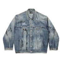 Balenciaga Graffiti Oversized Jacket 'Light Blue' 745048TNW014012