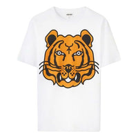 KENZO SS21 Printing Tiger Head Short Sleeve White FA62TS9904V4-01