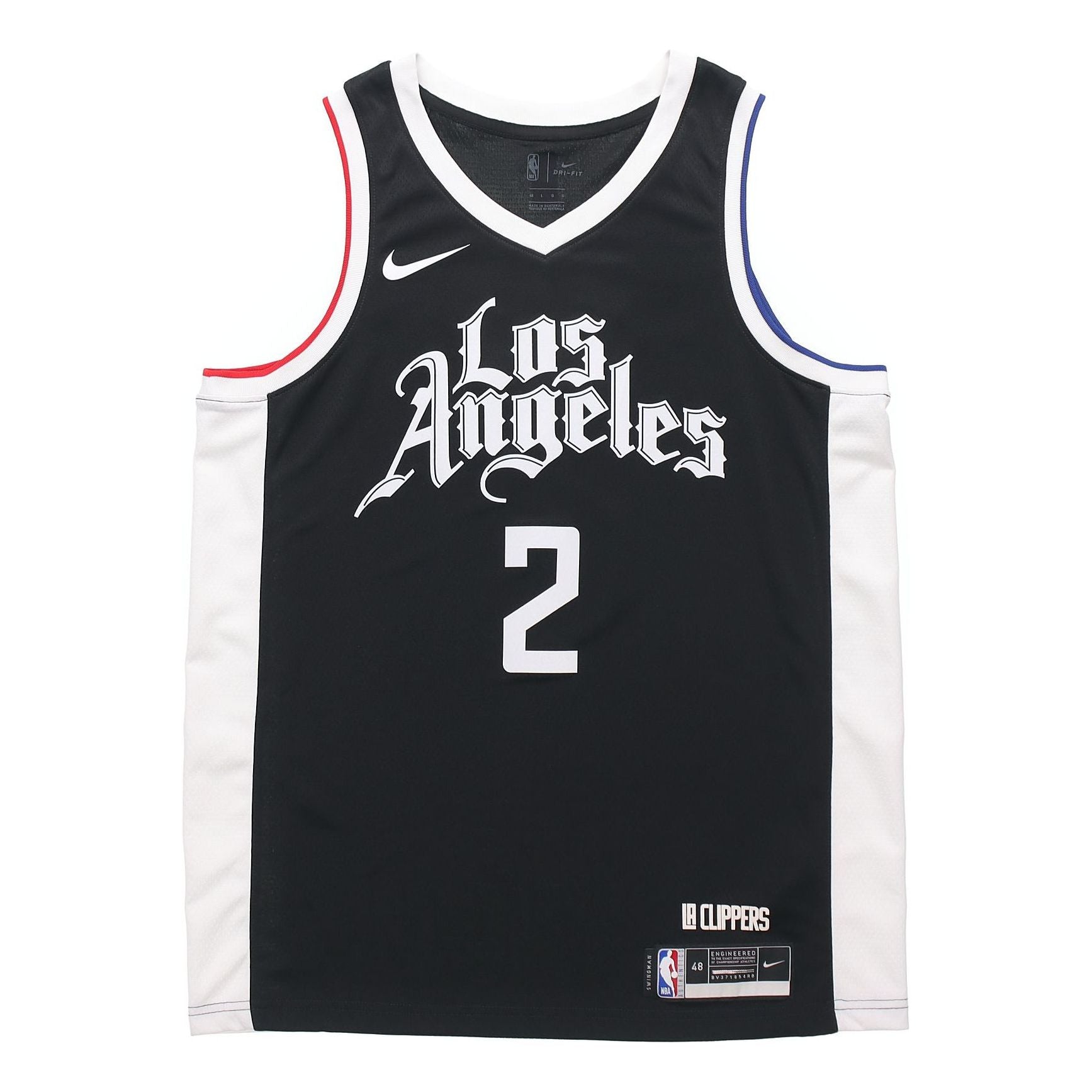 Nike NBA Sports Quick Dry Basketball Jersey/Vest SW Fan Edition Los Angeles Clippers Leonard 2 Black CN1735-017