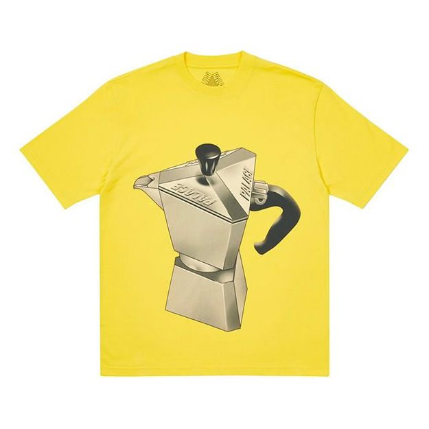 PALACE Nein Tea Yellow Metallic Coffee Pattern Short Sleeve Unisex P20TS247