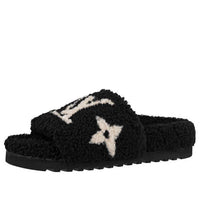 (WMNS) LOUIS VUITTON Paseo Comfort Mules 'Black with White Logo' 1A8ZIL