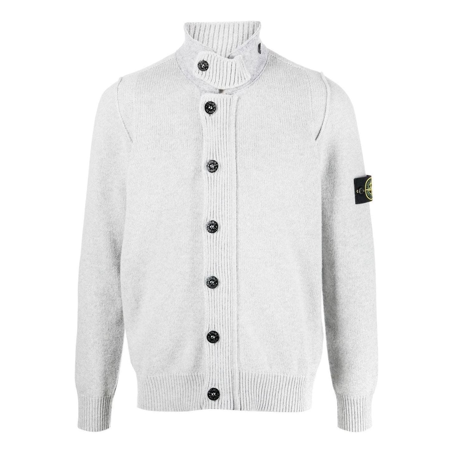 STONE ISLAND Cardigan Sweater 'Grey' 7715547A3-V0061