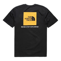 THE NORTH FACE Box Logo Printing Short Sleeve Couple Style Black NF0A554OAKX
