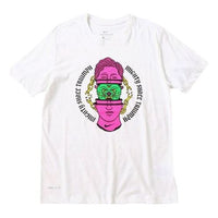 Nike Dri-fit Hook Printing Short Sleeve White CQ6559-100