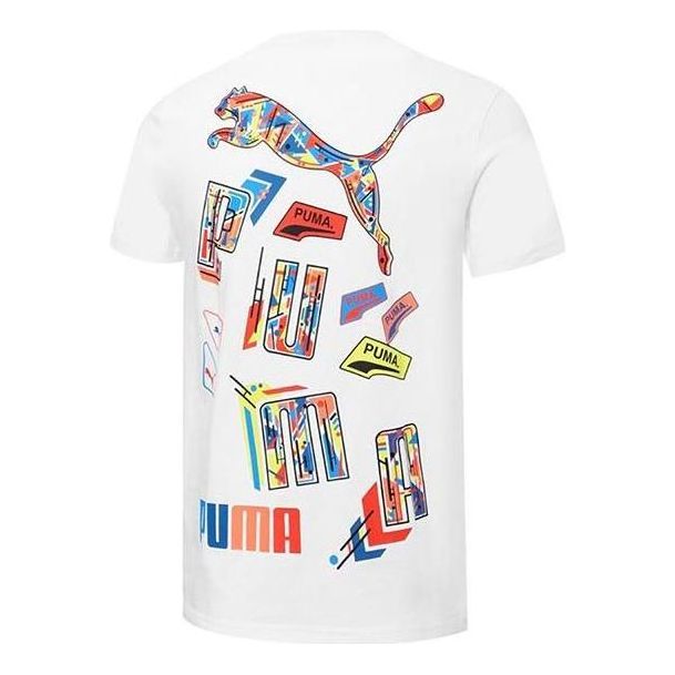 PUMA Multi Logo Tee 'White' 537796-02