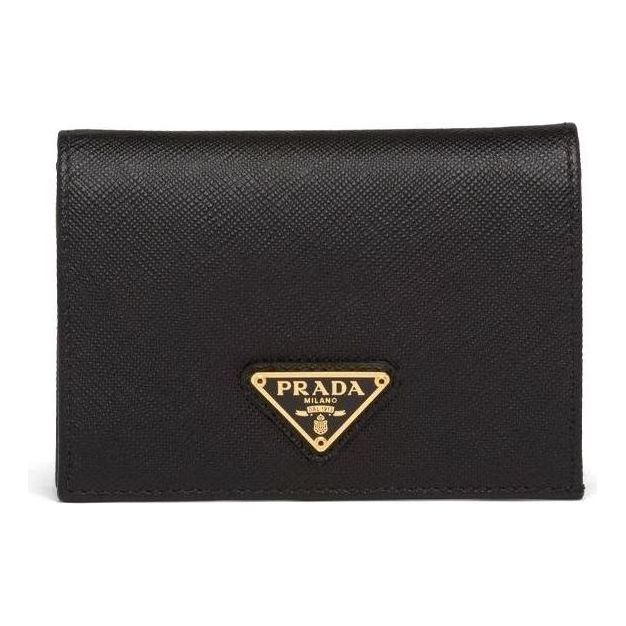 (WMNS) PRADA SS26 Small Saffiano Leather Wallet 'Black' 1MV021-QHH-F0002
