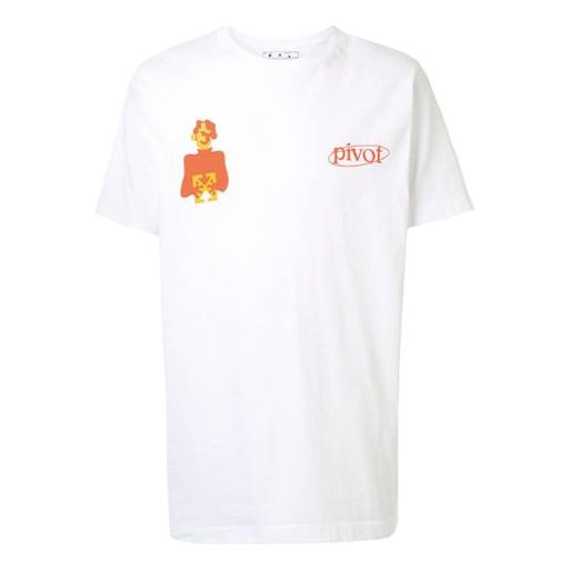 Off-White Logo Printing Short Sleeve White OMAA027E20JER0140120