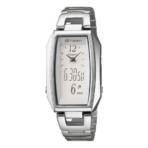 CASIO Waterproof SHEEN Stainless Steel Strap White Digital SHN-6000D-7ADR