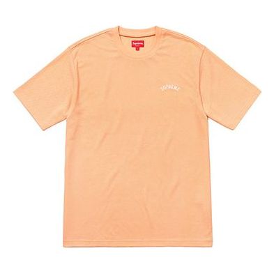 Supreme SS18 Mesh Arc Logo Tee Peach Logo Tee SUP-SS18-0125