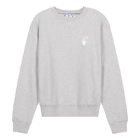 Off-White Cut Here Logo Printing Pullover light grey OMBA025F20FLE0070801