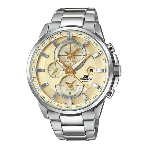CASIO EDIFICE Stainless Steel Strap Mens SilverWhite Analog ETD-310D-9A