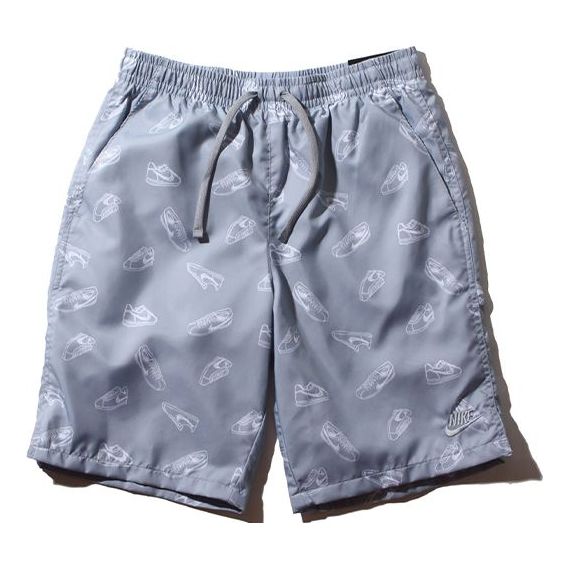 Men's Nike Sportswear Printing Gray Shorts AQ4805-012