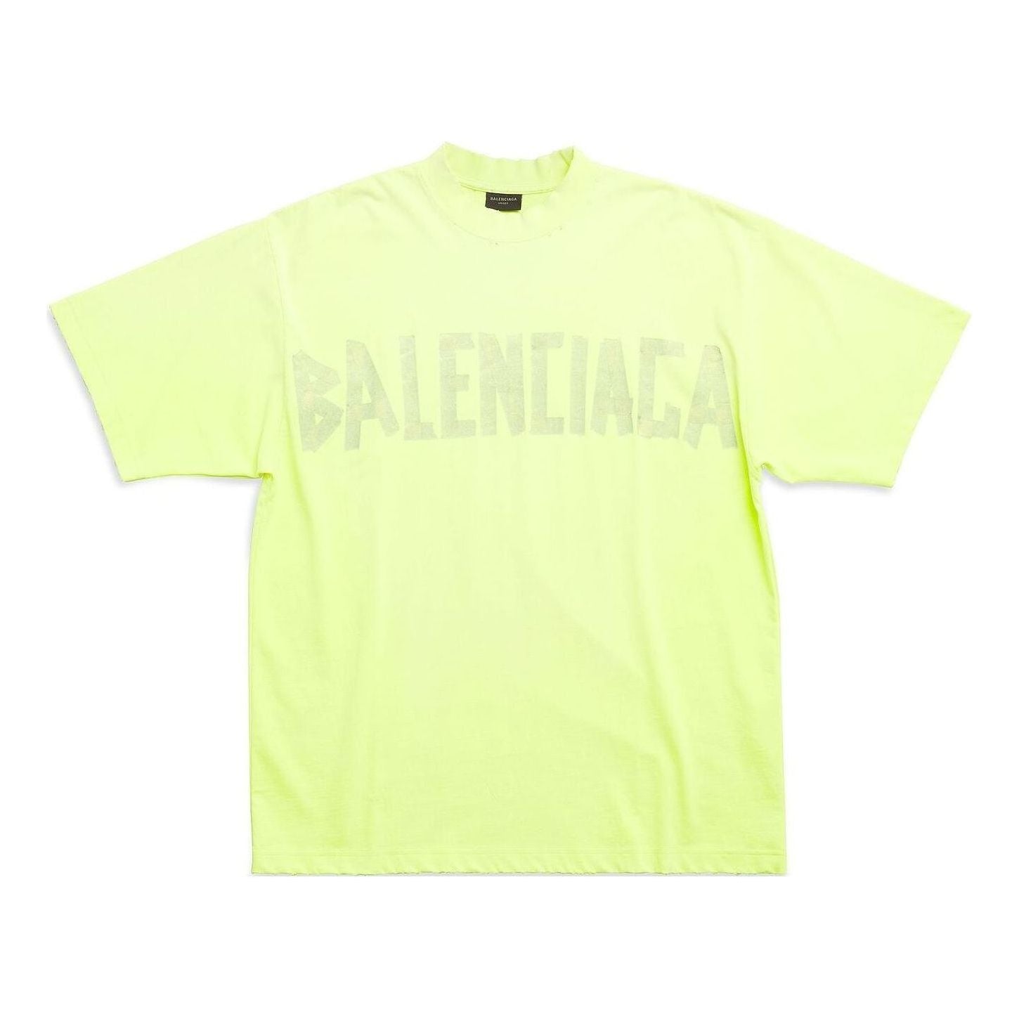 Balenciaga Tape Type T-shirt Medium Fit 'Fluo Yellow' 739784TOVA97204