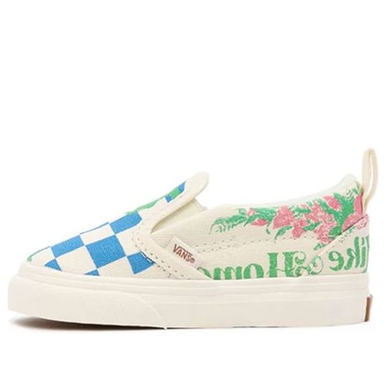 Vans Classic Slip-On Eco Theory Velcro 'White Green Blue' VN000UBSAS1