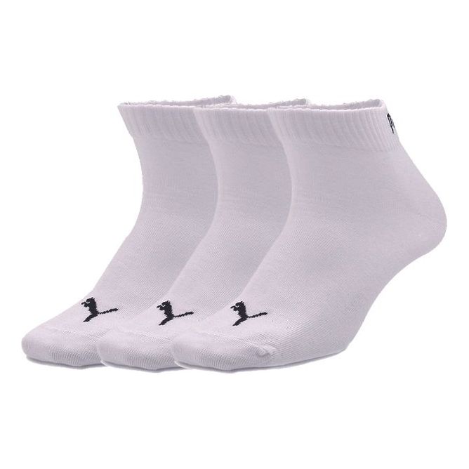 PUMA Quarter Sock 3 Pairs 'White Black' 906915-03