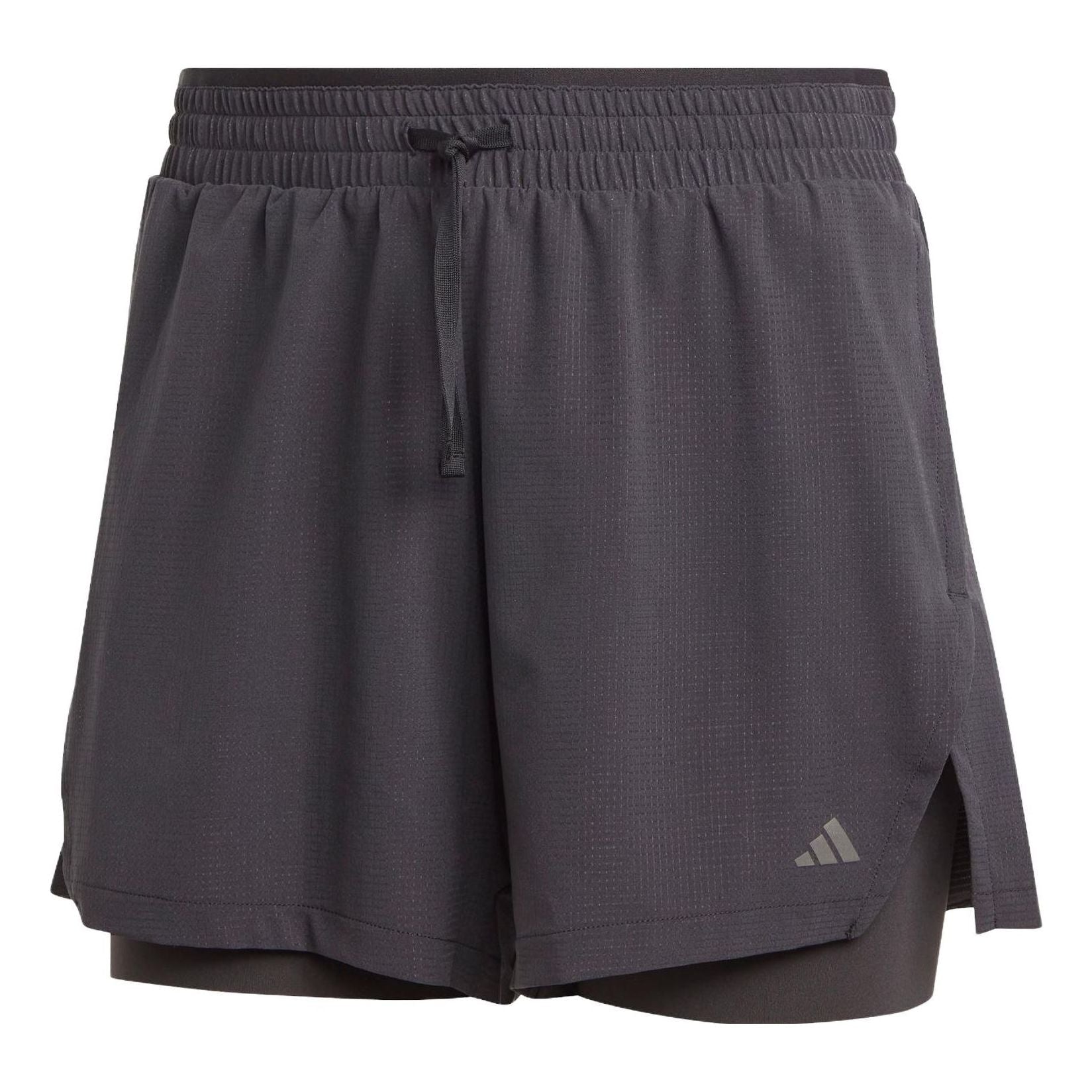 (WMNS) adidas HIIT HEAT.RDY Two-in-One Shorts Asia Sizing 'Black' IL9278