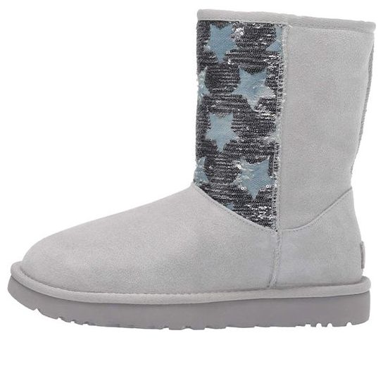 (WMNS) UGG Classic Short 'Sequin Stars Grey' 9333160-GREY