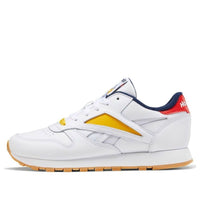 (WMNS) Reebok Classic Leather Mark Shoes White/Yellow/Red EF7834