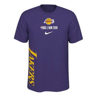 Nike NBA Lakers Basketball Sports Quick Dry Short Sleeve Purple CU2601-547