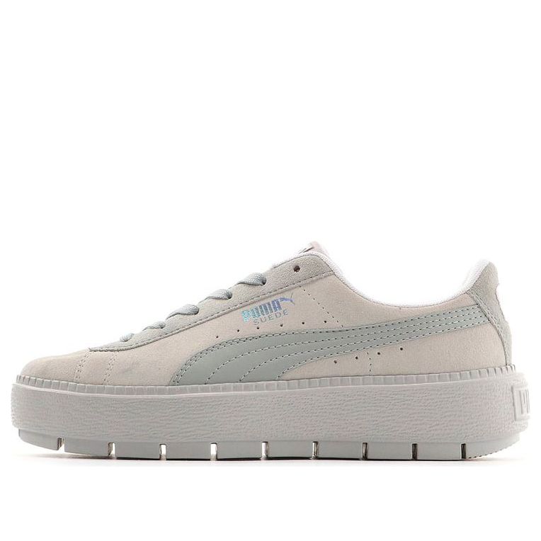 (WMNS) PUMA Suede Platform Tracelight 'Light Grey' 373695-02