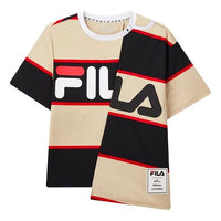 (WMNS) FILA x MIHARA YASUHIRO/ Mihara Yasuhiro Splicing Short Sleeve Khaki T-Shirt F71W038106F-LK