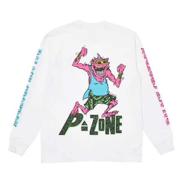 PALACE x M-Zone Crossover Small Tri-Ferg Pattern Long Sleeves Unisex White P20LS016