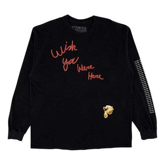 Travis Scott Unisex Cactus Jack Astro World Printing Round-neck Swea Black TC-93