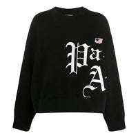 Men's PALM ANGELS New Gothic Logo Pullover Black PMBA026S206310061001