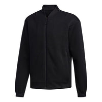 adidas Cap Bomber SweaA Casual Solid Color Zipper Outdoor Jacket Black EH4944