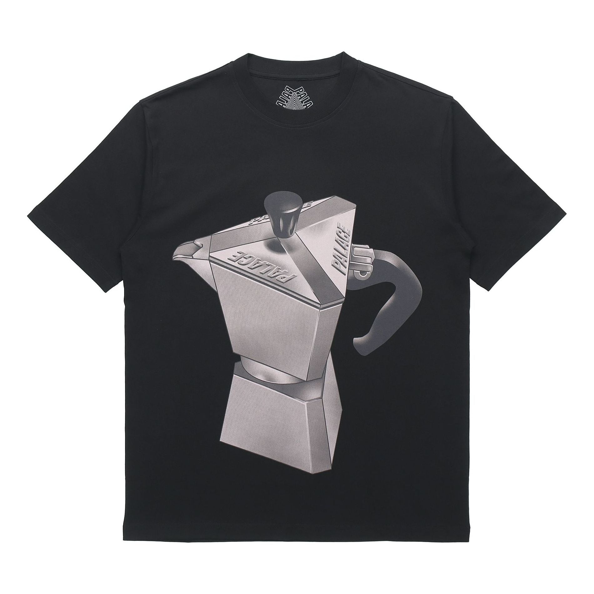 PALACE Nein Tea Black Metallic Coffee Pattern Short Sleeve Unisex P20TS245