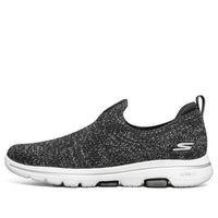 (WMNS) Skechers Go Walk 5 'Dark Grey White' 15952-BKGY