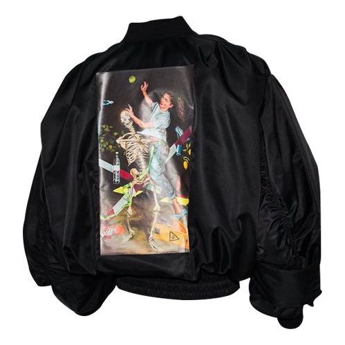 Off-White Pascal Applique Pilot Jacket Men's Black OMEH020F20FAB0011010
