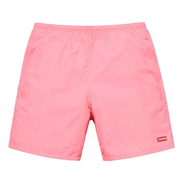 Supreme SS19 Nylon Water Short Solid Color Casual Shorts Unisex Pink SUP-SS19-10455