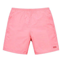 Supreme SS19 Nylon Water Short Solid Color Casual Shorts Unisex Pink SUP-SS19-10455