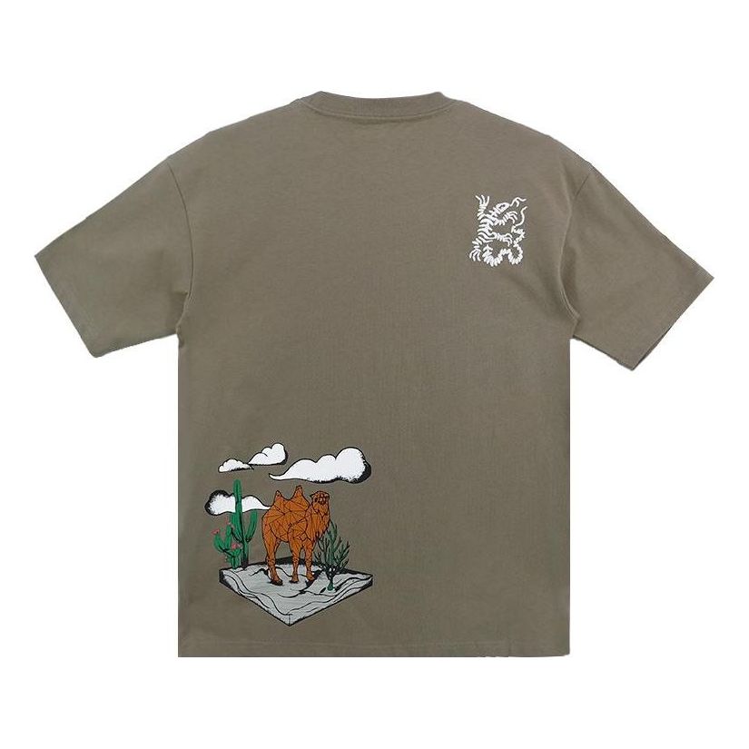 Converse Desert Graphic Tee Asia Sizing 'Brownish Green' 10024871-A03