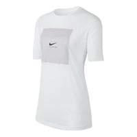 (WMNS) Nike Sportswear Alphabet logo Short Sleeve 'White' CK4381-100