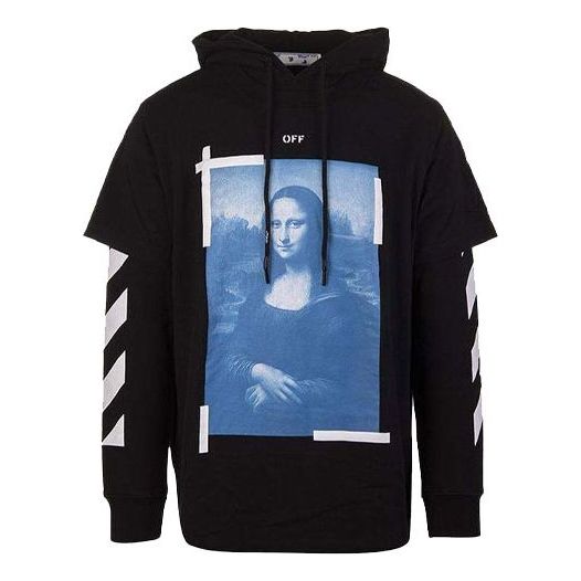 Men's Off-White Painting Printing Pattern Loose Fit Black 0MBB051R21FLE0011001