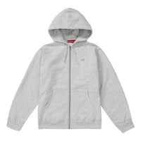 Supreme FW18 Reflective Small Box Zip Up Sweatshirt Ash Grey SUP-FW18-1296
