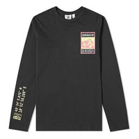 adidas originals Sports Classic Snow Mountain Printing Pattern Long Sleeves Black FR0586