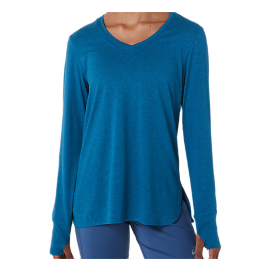 (WMNS) ASICS Long Sleeve Heather Top 'Deep Sea Teal Heather' 2032C029-426