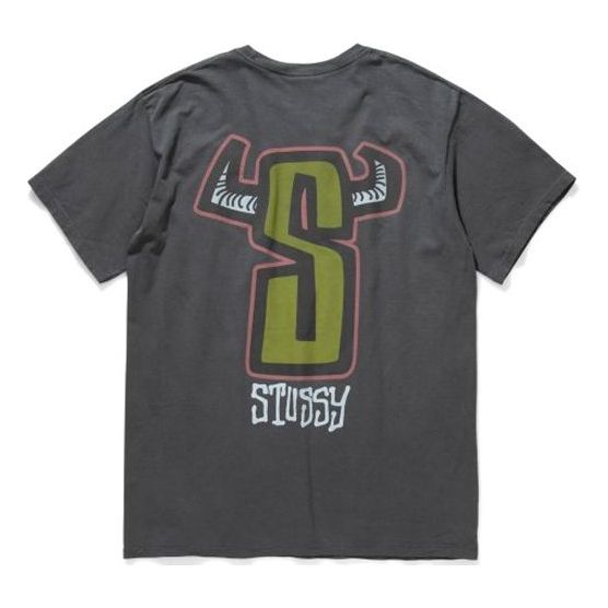 Stussy Unisex Horns Pigment Dyed Tee Black 1904397