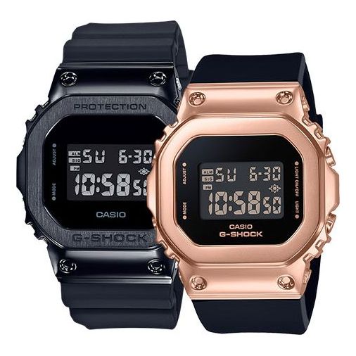 CASIO G-Shock Digital 'Black Rose' GM-S5600PG-1PR&GM-5600B-1PR