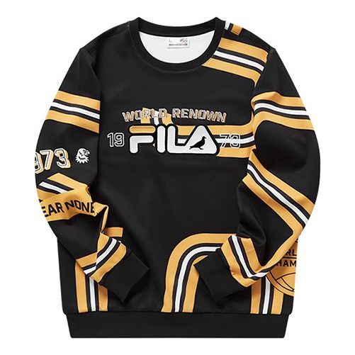 FILA FUSION x STAPLE Crossover Round Neck Pullover Black T11M932223F-BK