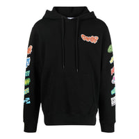 Off-White graphic-print Cotton Hoodie 'Black' OMBB097F22FLE0291084
