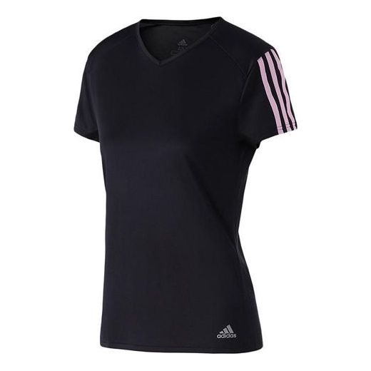 (WMNS) adidas Running Sports Short Sleeve Black DX2021
