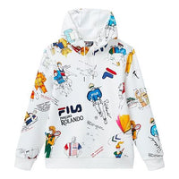 FILA Athleisure Casual Sports Printing Graffiti Knit White F11M118220F-ZA