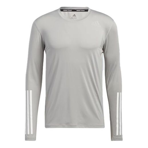 adidas TF Turf Ls Ft 3S Round Neck Pullover Sports Gym Long Sleeves Gray HE4588