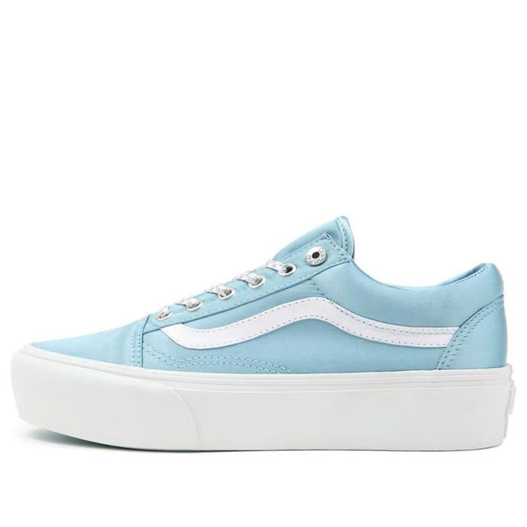 Vans Unisex Sparkle Check Old Skool Platform Sneakers Blue VN0A5KRGA44