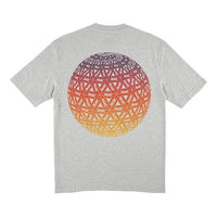 Men's PALACE Globular T-Shirt Back Printing Short Sleeve Gray P16TS154